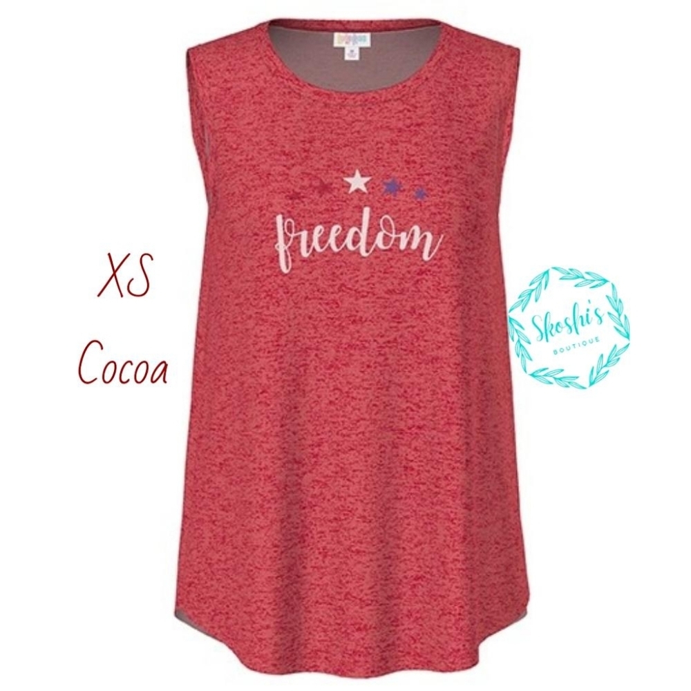 LuLaRoe Cocoa Sleeveless Red Top
